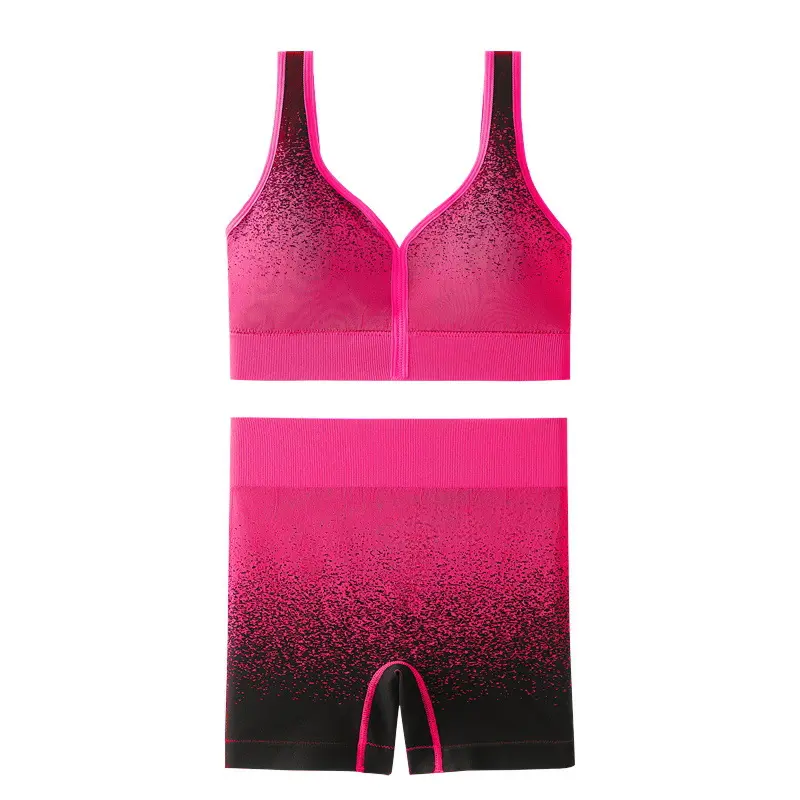 Pink Formal pushup bra set with front zip