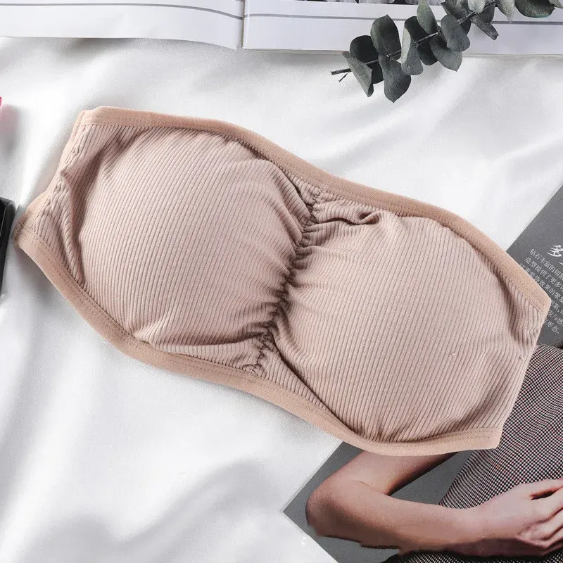 Nude strapless bra with removable straps for versatile styling